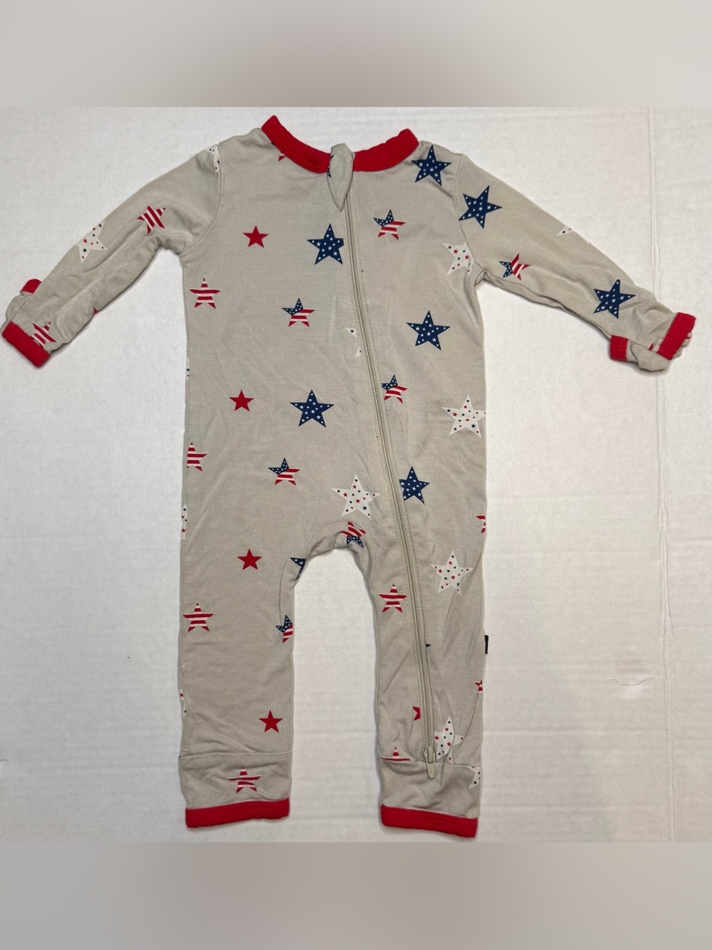 Kyte Baby Retired Liberty Patriotic Bamboo Zip Footie | Size 0-3 Months